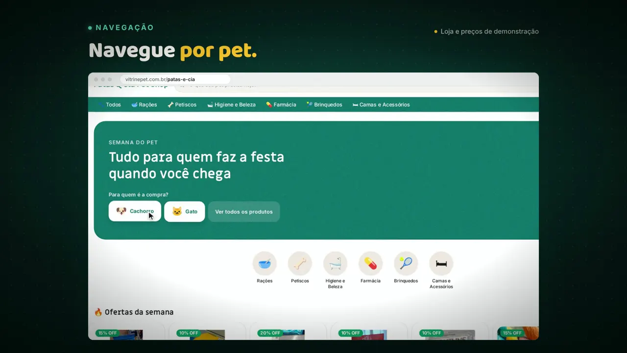 Loja online de pet shop